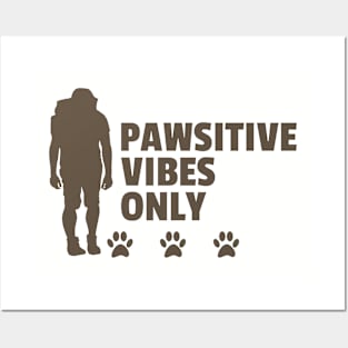 Pawsitive Vibes Only Dog Hiking Posters and Art